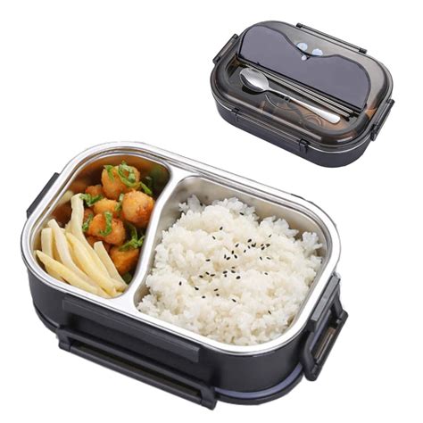 black and white metal lunch box|stainless bento lunch box.